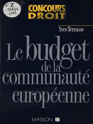 cover image of Le Budget de la Communauté européenne